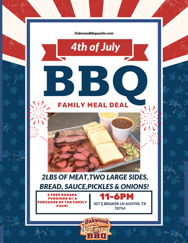 20% OFF Family Meal Dea this 4th of July!